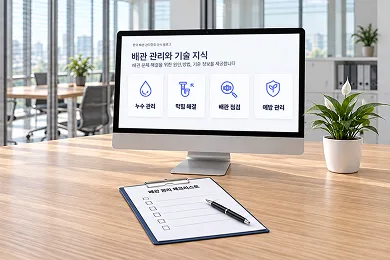 한국배관협회 사무실 로비 사인